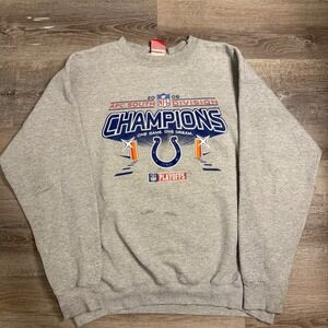 NFL Indianapolis Colts 2006 AFC South Champions Crewneck Sweatshirt Gray Mens XL